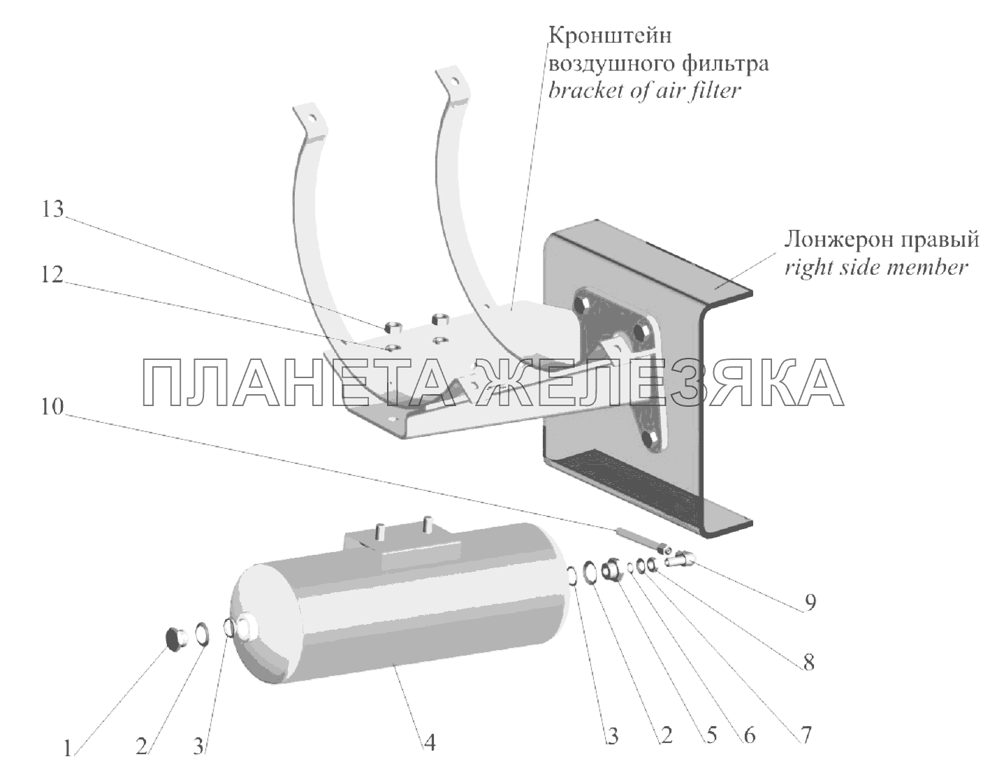 Ресивер регенерации 64226-3513015 МАЗ-6303A3, 6303A5